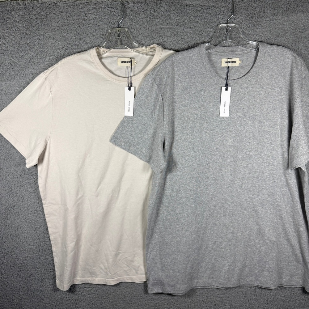 Lot of 2 Taylor Stitch Mens Organic Cotton Tee Vintage Crew Neck T-Shirt 46 2XL